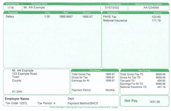 Plus Green Payslips