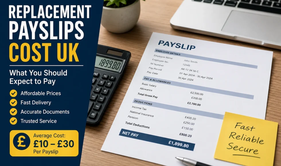 replacement payslips cost uk