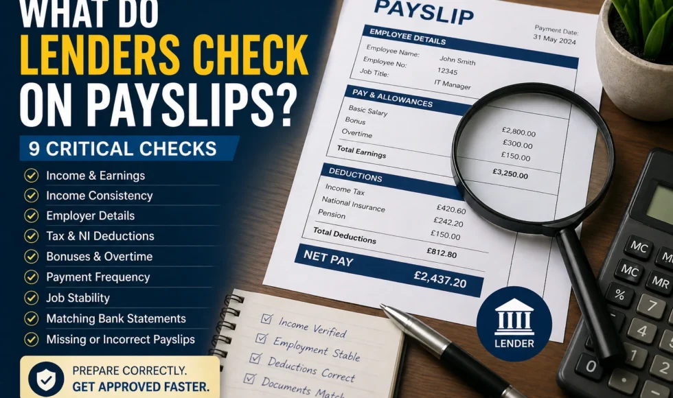 what do lenders check on payslips