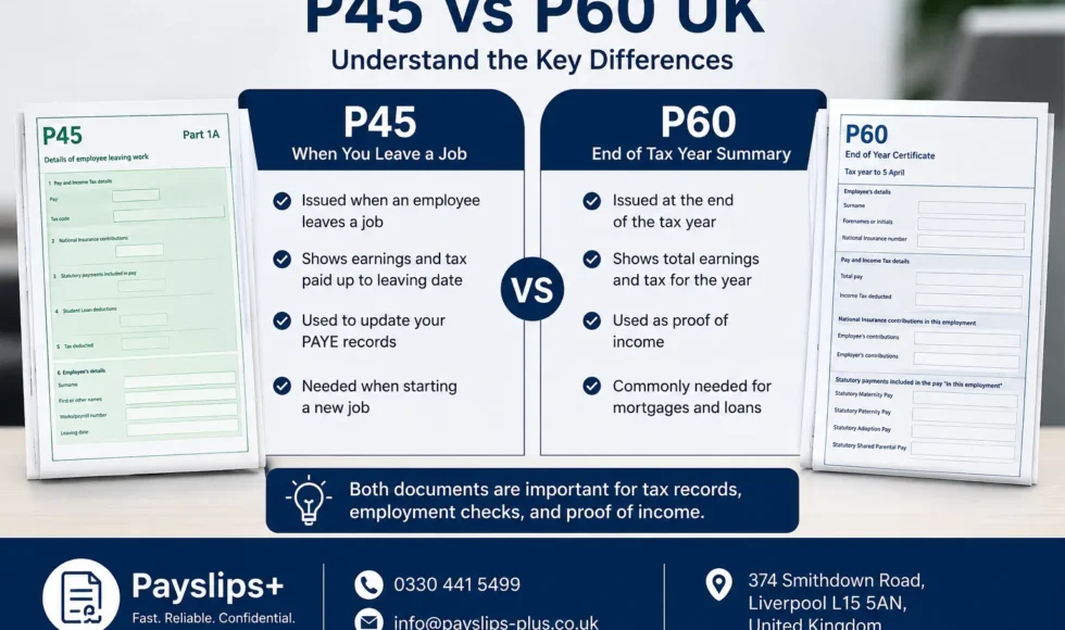 P45 vs P60 UK